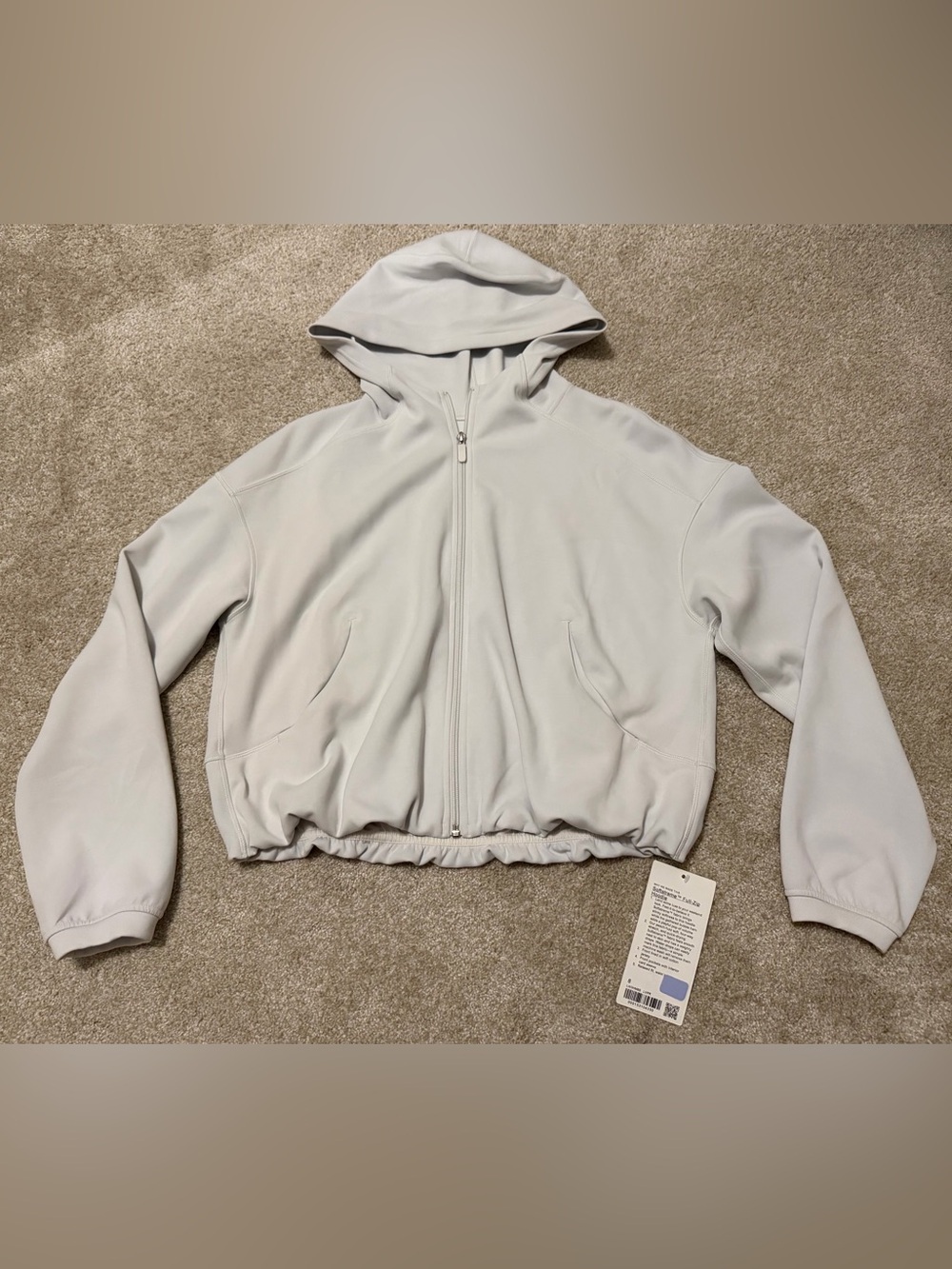 NWT lululemon softstreme full-zip
hoodie, size 8